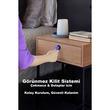 DMC Rfıd Kartlı Görünmez Dolap Kilidi - Mobilya ve Ofis Için Gizli Güvenlik Kilidi Akıllı Elektronik Kol