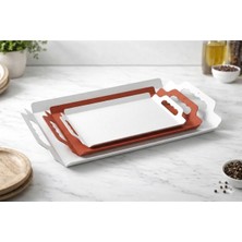 Ecostar Foldinglife 3 Lü (42X28CM,38X23CM,30X19CM)METAL Çay-Kahve-Sunum Tepsi Seti Fold-3st-Byzkrm