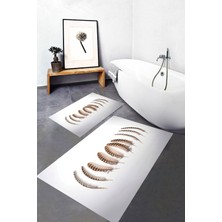 Eliana Home Dijital Baskı  2'li Banyo Paspas  Takımı RVG5291  100X60+60X50 cm