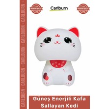 Carlburn Özel Üretim Solar Araç Içi Torpido Üstü Dekoratif Masaüstü Biblo Güneş Enerjili Kafa Sallayan Kedi