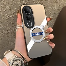 HONTINGA Vivo V50 Lite ile Uyumlu Kılıfı Silikon Kenar Sert Arka Düşüme Önleyici Basitlik Anti Düşme Kamera Korumali Volvo Desen Telefon Kılıfı Kadın ve Erkek Için Uygundur K1-1120
