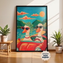 Persona Istanbul Artificial Collection "riviera Yolcuları" - Sürrealist Illüstrasyon Posteri (Çerçevesiz)