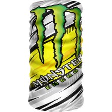 Crown Micro Monster Energy Pençe Desenli Sarı Beyaz Çok Amaçlı Bandana Boyunluk Maske Motorcu Buff Kask