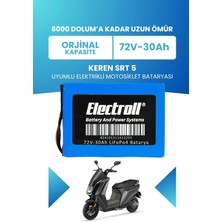 Electroll Keren Srt 5 Batarya (Standart Kapasite) Lifepo4 72V 30AH Elektrikli Motosiklet Bataryası