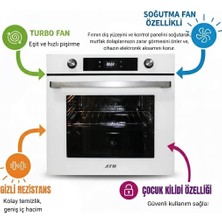 Afm Tech ve Ferre Markalı /magic Turbolu Siyah-Beyaz Dijital Ankastre Set (LN385 + FM7701+FM3250)