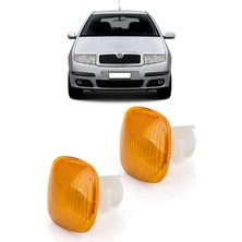 CME PARTS Skoda Fabia Hb Mk1 2000-2008 Uyumlu Sağ+Sol Takım Sarı Çamurluk Sinyali 2 Adet 1U0949127
