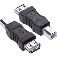 Derwell Usb-B Printer Erkek To Usb-A Dişi Adaptör USB Yazıcı Çevirici Adaptör Kare Uç USB Printer Dönüştürücü Aparat