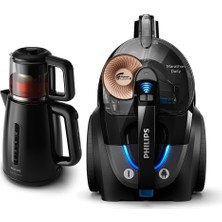 Philips Daily Collection Çay Makinesi HD7301/00 + Philips 7000 Serisi Torbasız Elektrikli Süpürge XB7150/07