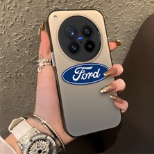 HONTINGA Vivo X300 Pro ile Uyumlu Kılıfı Silikon Kenar Sert Arka Düşüme Önleyici Basitlik Anti Düşme Kamera Korumali Ford Desen Telefon Kılıfı Kadın ve Erkek Için Uygundur K1-1100
