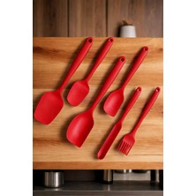 Galata Pazar Siyah 6'lı Yanmaz Yapışmaz Silikon Spatula Seti Uzun Ömürlü Kullanım Için Mutfak Gereçleri