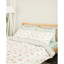 Rasel Tekstil Dream Pamuklu Çift Kişilik Çiçekli Nevresim Takımı Lastikli Çarşaflı   200X220 cm