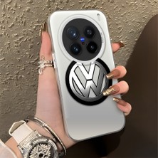 HONTINGA Vivo X200 Pro ile Uyumlu Kılıfı Silikon Kenar Sert Arka Düşüme Önleyici Basitlik Anti Düşme Kamera Korumali Volkswagen Desen Telefon Kılıfı Kadın ve Erkek Için Uygundur K1-1119