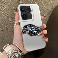 HONTINGA Vivo X200 Fe ile Uyumlu Kılıfı Silikon Kenar Sert Arka Düşüme Önleyici Basitlik Anti Düşme Kamera Korumali Benz Desen Telefon Kılıfı Kadın ve Erkek Için Uygundur K1-1111