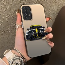 HONTINGA Samsung Galaxy A72 ile Uyumlu Kılıfı Silikon Kenar Sert Arka Düşüme Önleyici Basitlik Anti Düşme Kamera Korumali Bmw M4 Desen Telefon Kılıfı Kadın ve Erkek Için Uygundur K1-1116