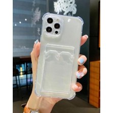 Cavora Iphone 15 Pro Uyumlu Kamera Korumalı Kartlıklı Köşeleri Airbag Tasarımlı Darbe Önleyici Şeffaf Silikon Kılıf
