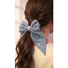 Bony Socks Saçaklı Mavi Fiyonk Otomat Toka