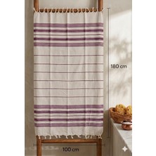 Vivesta Home Pamuk Peştemal 100X180 cm Çizgili – Plaj Havlusu, Hamam Havlusu, Sauna Havlusu, Çok Amaçlı Kullanım