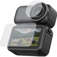 Teknoroket Djı Osmo Nano Uyumlu 9h Temperli Cam Ekran ve Lens Koruyucu Set (2'li Paket)