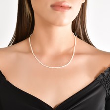 Kuyumcudukkani "tatlı Su Arpa Inci Doğal Taşlı" KOLYE-29240-G-W40CM