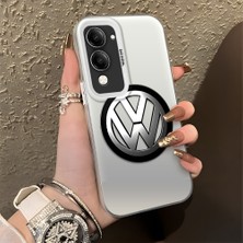 HONTINGA Vivo Y04 ile Uyumlu Kılıfı Silikon Kenar Sert Arka Düşüme Önleyici Basitlik Anti Düşme Kamera Korumali Volkswagen Desen Telefon Kılıfı Kadın ve Erkek Için Uygundur K1-1119