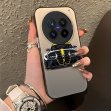 HONTINGA Vivo X200 Pro ile Uyumlu Kılıfı Silikon Kenar Sert Arka Düşüme Önleyici Basitlik Anti Düşme Kamera Korumali Bmw M4 Desen Telefon Kılıfı Kadın ve Erkek Için Uygundur K1-1116