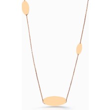 Kuyumcudükkanı Kuyumcudukkani 3 Boy Oval Parçalı Uzun Gümüş KOLYE-37156-R