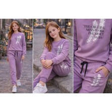 GMG Collection Baby Kız Çocuk Sweatshirt-Yüksel Bel Eşofman Takım