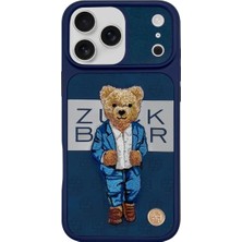 Covpor Zuckbear  iPhone 17 Pro Max Kılıf 3D Pu Deri Nakışlı Gentleman Paris Kapak