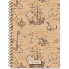 Keskin Color Keskin 16,5*22,5 Kareli Spiralli Sert Kapak Journal Defter - No:04