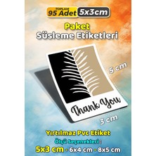 Sb Store Teşekkür Etiketi Thank You Ambalaj Hediye Süsleme Etiketi Model 132 - 95 Adet 5cm