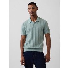 Gap Erkek Yeşil Classic Triko Polo T-Shirt