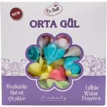 Dr. Gusto Gofret Gül Orta Boy 50 Adet (100 Yaprak) – Yenilebilir Pasta Süsleme Gülü