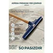 Adissa Premium Mavi Çekpas Çekçek Yersil Ucu 40 cm Sağlam Kauçuk Dayanıklı Plastik (Sap Hariçtir)