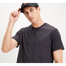 Levi's Housemark Graphic Bisiklet Yaka Kısa Kollu Yazı Baskılı Siyah Erkek T-Shirt 22489-0330