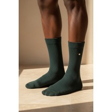 Bony Socks Erkek Zımbalı Derbi Soket Çorap Yeşil