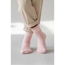 Bony Socks Çizgili Koyu Pembe Kız Çocuk Soket Çorap