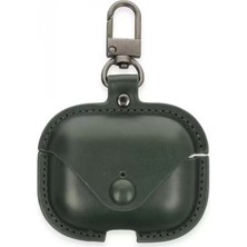 Pileli Store Newface Airpods 3 (3.nesil) Çanta Deri Kılıf - Haki Yeşil