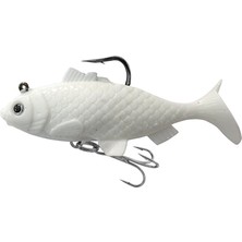 Effe Sasi Iki Iğne LW011 Renk W001 Silikon Sahte Balık Yem - 6 cm