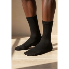 Bony Socks Erkek Derbi Siyah Soket Çorap