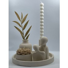 Magg Home Özel Tasarım 6'lı Bohem Mumluk, Vazo ve Biblo Ev Hediyeliği Seti (Çiçek Dahil Değildir)