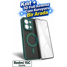 AHK Tekno Xi̇aomi̇ Redmi̇ 15C Si̇li̇kon Polo Kapak Kilif / Ekran Koruyucu- Yeşi̇l