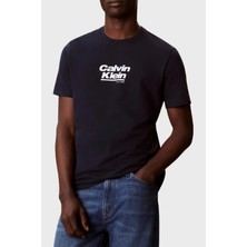 Calvin Klein Logolu % 100 Pamuk Bisiklet Yaka T Shirt LV14RF803GCEF Erkek T Shirt LV14RF803G Cef