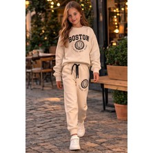 GMG Collection Baby Kız Çocuk Sweatshirt-Yüksel Bel Eşofman Takım