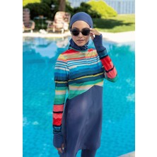 Mayovera Kapalı Mayo - Çizgili Renkler