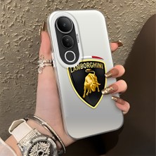 HONTINGA Vivo V50 Lite ile Uyumlu Kılıfı Silikon Kenar Sert Arka Düşüme Önleyici Basitlik Anti Düşme Kamera Korumali Lamborghini Desen Telefon Kılıfı Kadın ve Erkek Için Uygundur K1-1110