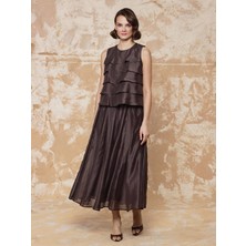 Unique Dikiş Detaylı Midi Boy Etek