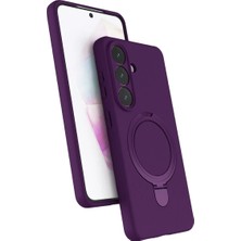 MobaxAksesuar Samsung Galaxy S26 Plus Kılıf M-Safe Şarj Uyumlu Silikon Standlı Regal Kapak