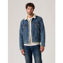 Levi's Type 3 Sherpa Erkek Mavi Kürklü Trucker Kot Ceket 16365-0292