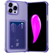 Cavora Iphone 13 Pro Uyumlu Kamera Korumalı Kartlıklı Köşeleri Airbag Tasarımlı Darbe Önleyici Şeffaf Silikon Kılıf