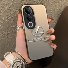 HONTINGA Vivo V50 Lite ile Uyumlu Kılıfı Silikon Kenar Sert Arka Düşüme Önleyici Basitlik Anti Düşme Kamera Korumali Lexus Desen Telefon Kılıfı Kadın ve Erkek Için Uygundur K1-1118